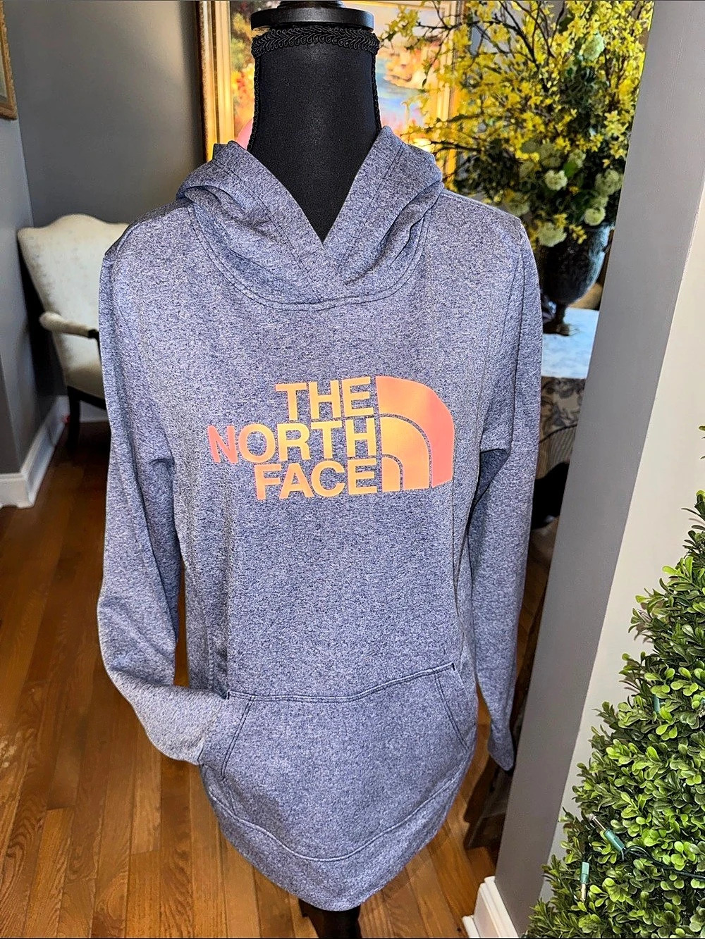 The North Face Hoodie in Blue & Pink Size Large Like New
